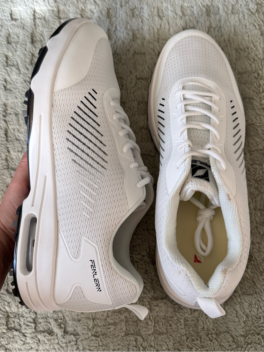 New Fenlern men's white golf shoes size 15